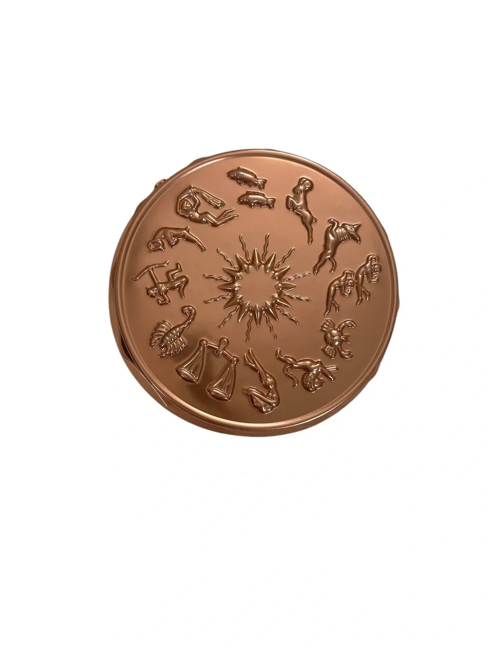 Vintage Whimsigoth Copper Zodiac Gelatin Mold 12” Astrology Wall Hanging MCM